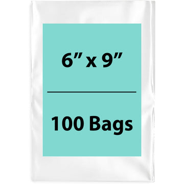 6X9 inches Clear Flat Poly Bags 1.5Mil Open Top (LDPE)